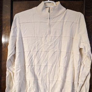 Cream Quarter Zip Sweater